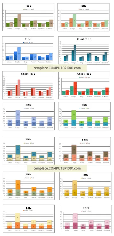 Column Chart Excel Templates