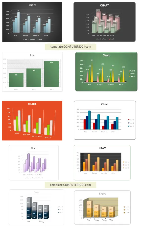 Column Chart Excel Templates Free Download