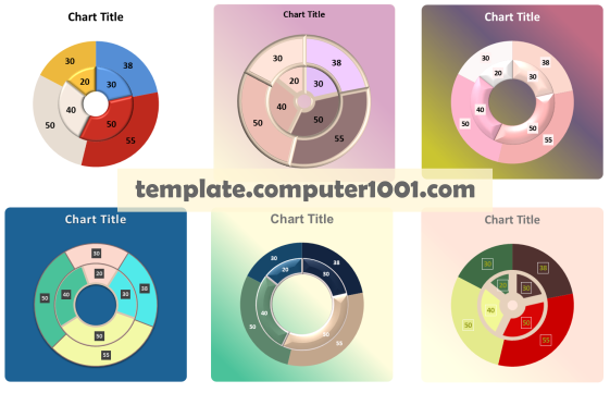 Contoh Template Grafik Diagram Donat Excel Gratis (Free Doughnut Chart Excel Template)