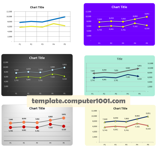 Contoh Template Grafik Diagram Garis Excel Gratis (Free Line Chart Excel Template)