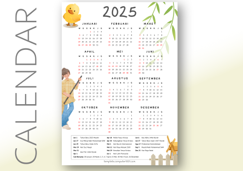 Download Kalender 2025 Indonesia PDF Free Little Joys