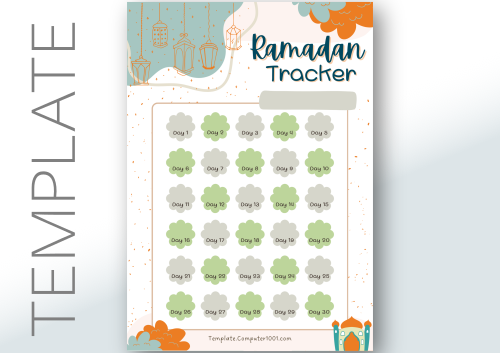 Ramadan Tracker / Habit Tracker / 30 Days Challenge Template PDF