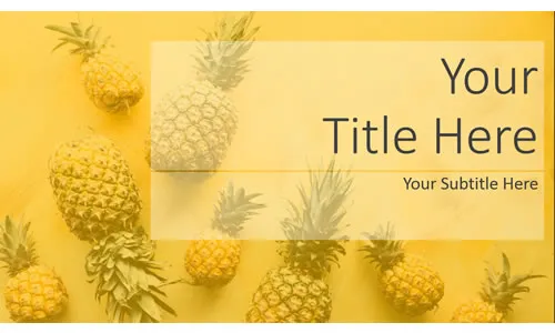 1a Yellow Pineapple Template Ppt Googleslides