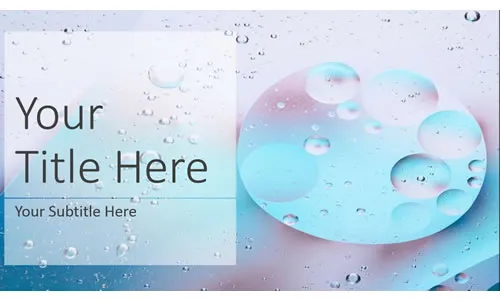 Blue Bubbles Background PowerPoint