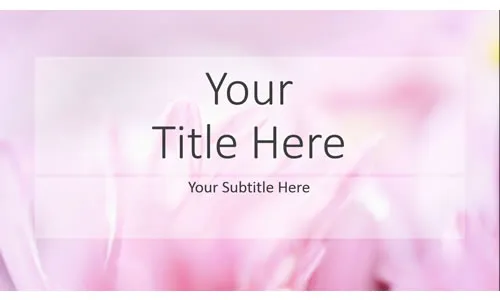 Abstract Pink Flower Background PowerPoint
