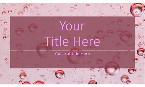 Gold Pink Bubbles Background PowerPoint