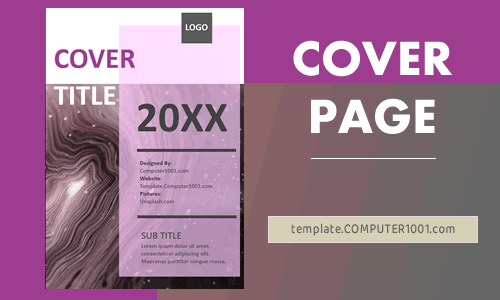 Purple Abstract Template Cover Word & PowerPoint