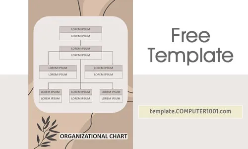 Brown Aesthetic Organizational Chart Template Computer1001