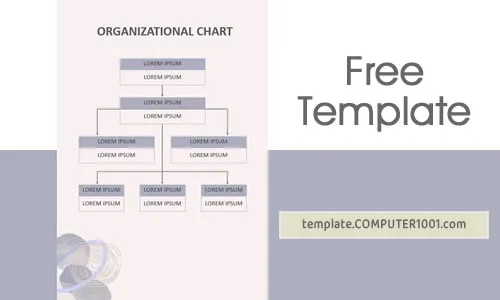 Periwinkle Organizational Chart Template Computer1001