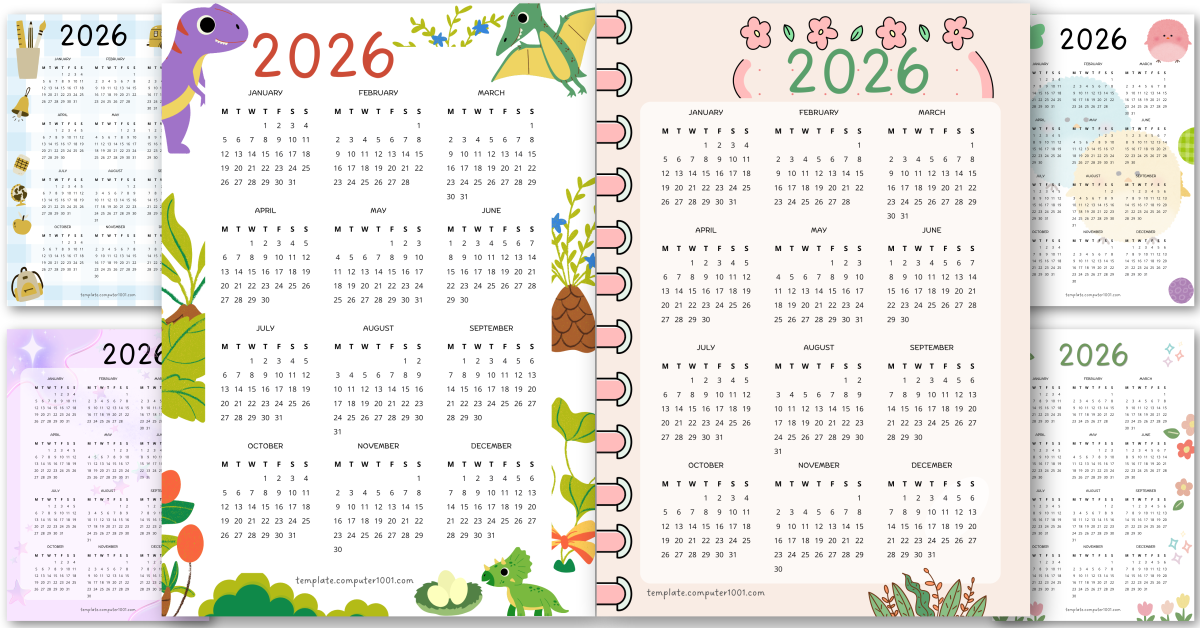 Calendar 2026 2025 PDF Free Download