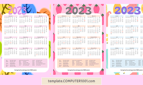 Kalender 2023 Indonesia dengan Hari Libur Tanggal Merah PDF
