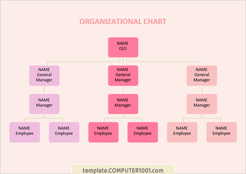 5 Pink Org Chart Landscape Computer1001