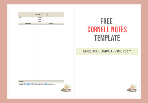 Cornell Notes Template Word Coffee