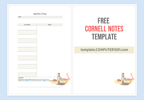 Pretty Cornell Notes Template Word Girl 9