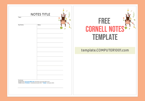 Cornell Notes Template Word Monkey