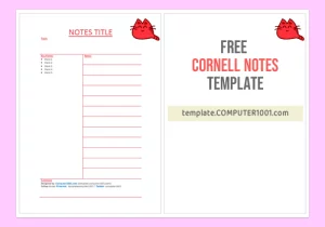 Red-Cat-Cornell-Notes-Template