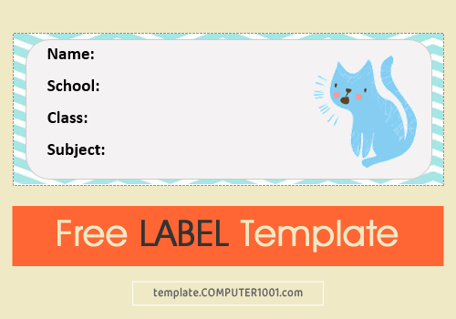 Label Template Word TJ Label 100 Blue Cat