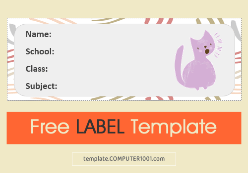 Label Template Word TJ Label 100 Purple Cat