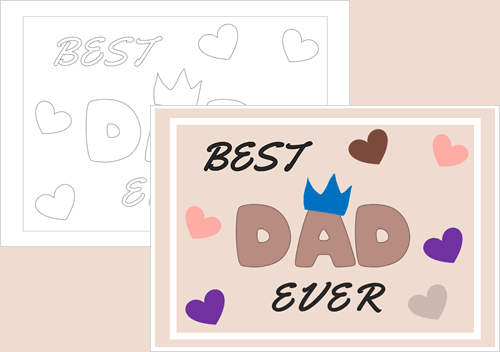 Best Dad Ever Fathers Day Card Template Computer1001