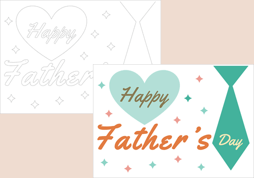 Happy Fathers Day Card Template Computer1001