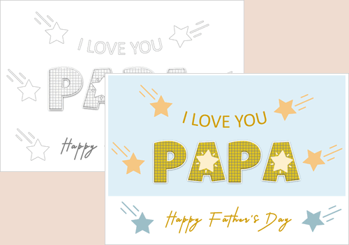 I Love You Papa Coloring Page PDF