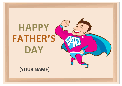 Father’s Day Card Template Word Super Dad