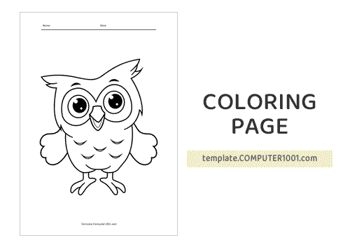 Cute Owl Coloring Page PDF 14
