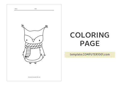 Cute Owl Coloring Page PDF 17