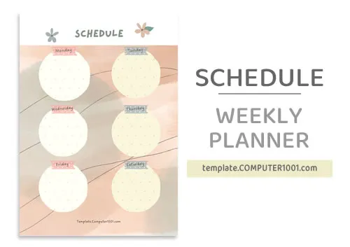 Weekly Schedule Template PDF Pastel Notes
