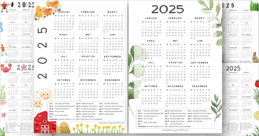 Gratis Kalender 2025 Lengkap Dengan Tanggal Merah