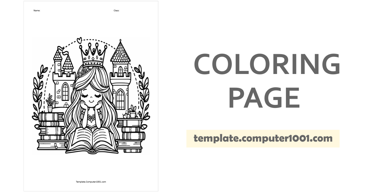 Princess Coloring Page PDF C22