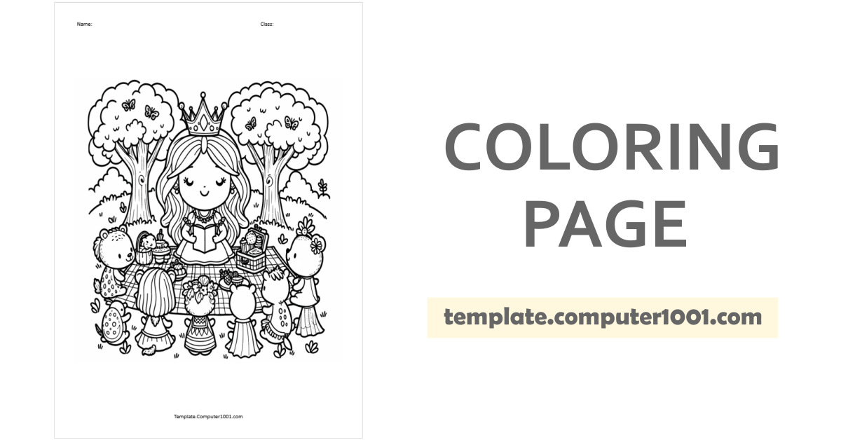 C24 Princess Coloring Page Computer1001
