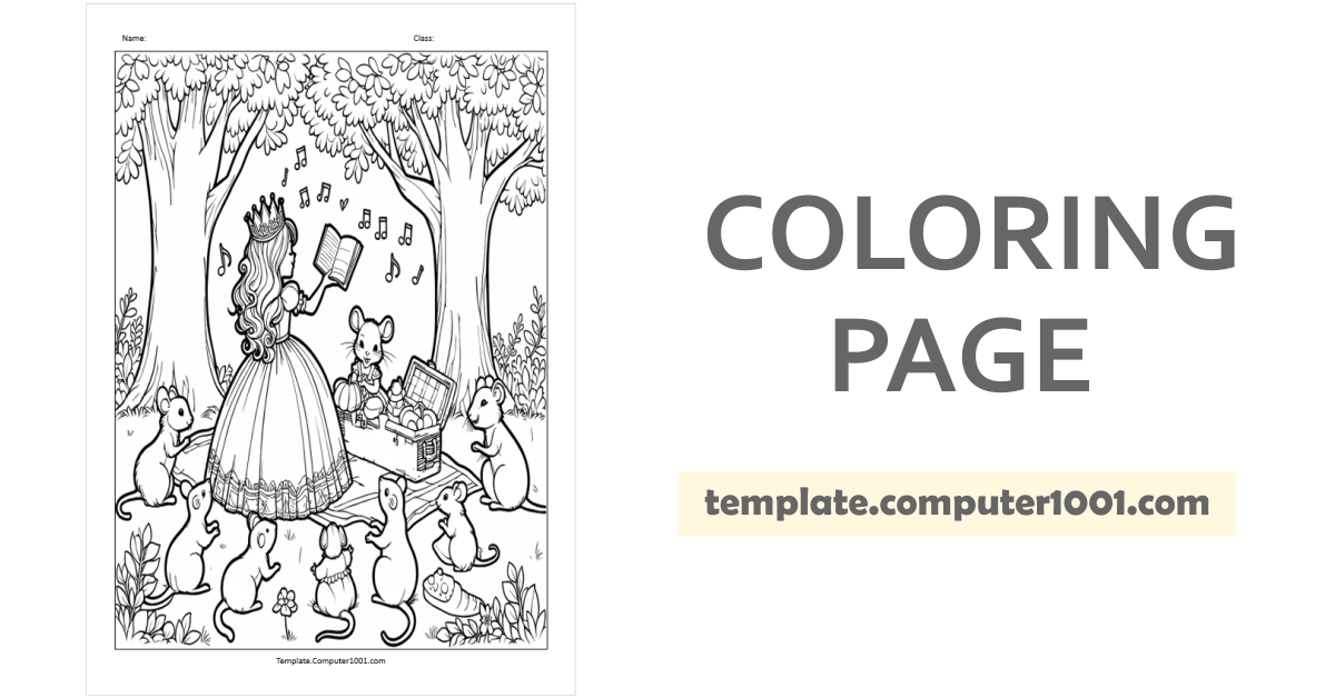 C27 Princess Coloring Page Computer1001
