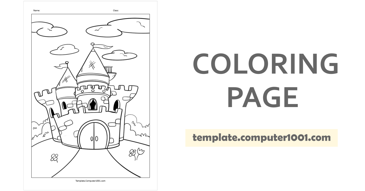 C29 Princess Castle Coloring Page Computer1001