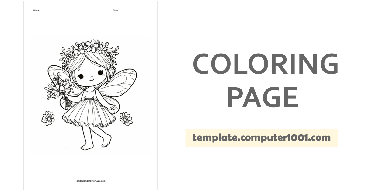 Fairy Coloring Page PDF C31