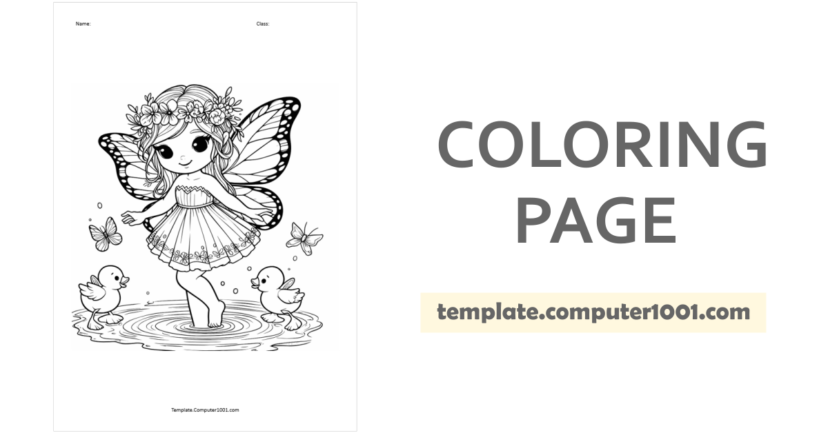 C38 Fairy Coloring Page Computer1001