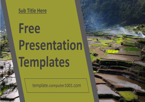 A52 Rice Terrace Agriculture Ppt Template Free