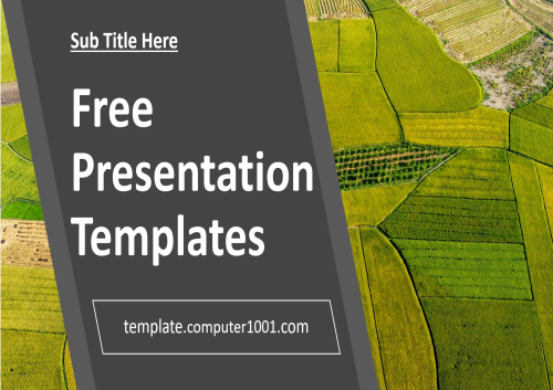 Aerial Rice Field Agriculture PPT Template – Template.Computer1001.com