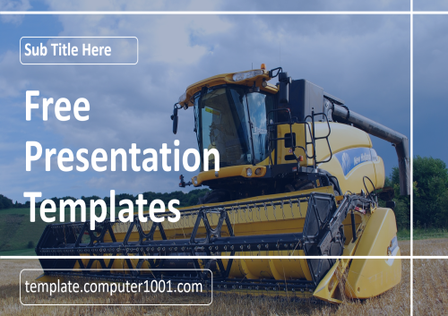 Combine Harvester Agrotechnology PPT Template