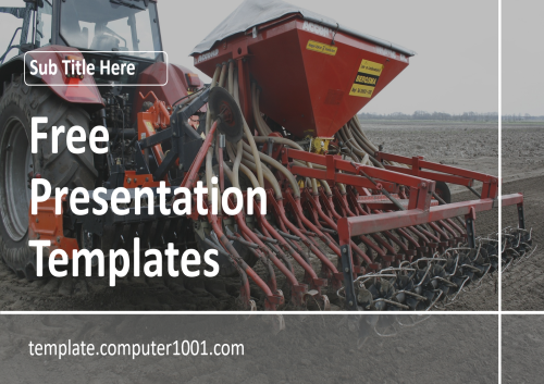 SeederTractor Agrotechnology Ppt Template Free