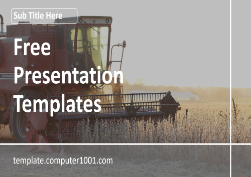 Soybean Harvester Agrotechnology PPT Template