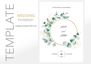 08 Editable Aesthetic Wedding Invitation Word Template Free Download