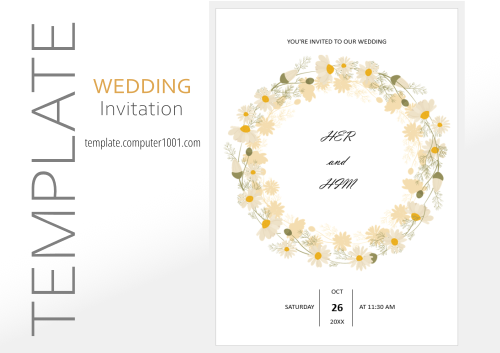 Wedding Invitation Template Word 11 Chamomile