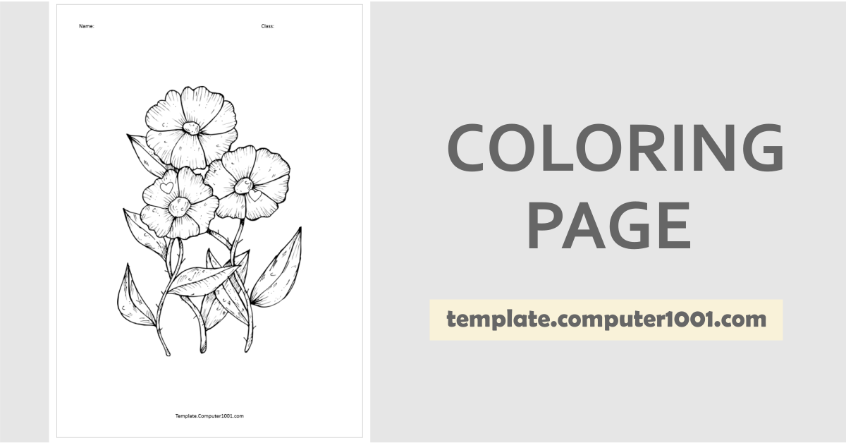 Simple Flower Coloring Page PDF C41