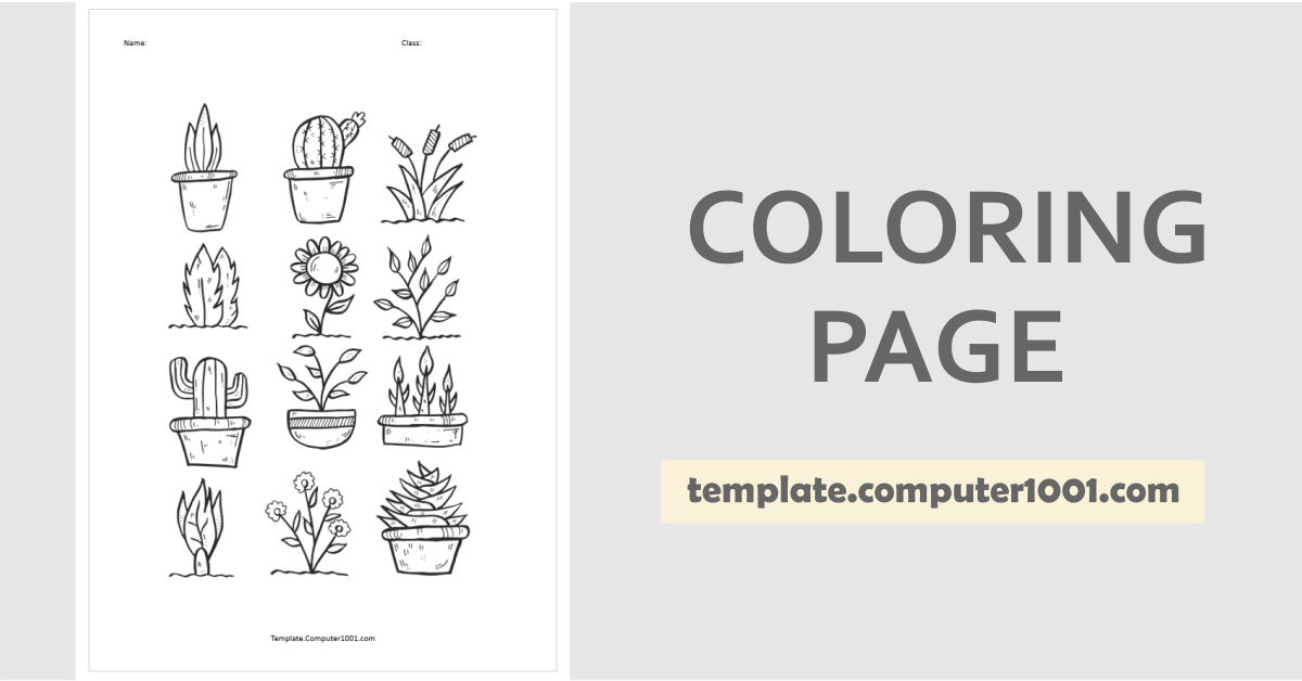 Plants Coloring Page PDF C59