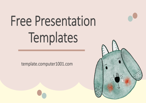 Free PPT Template Cute Goat
