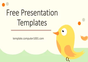 30 Cute Bird PowerPoint Template Design for Kids - Template PPT Lucu Burung Kuning untuk Anak-Anak