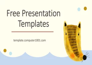33 Free Cute Fox PowerPoint Template Design for Kids - Template PPT Lucu Rubah Lucu untuk Anak