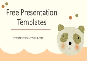 Free Cute Panda PowerPoint Template Design for Kids -Template PPT Lucu Panda Imut untuk Anak