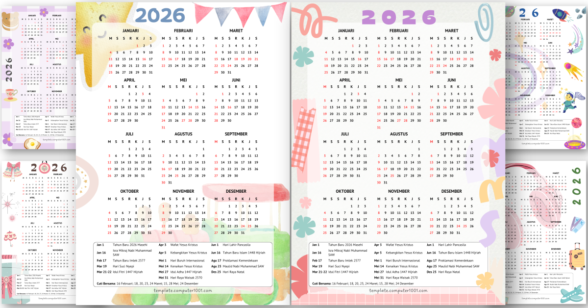 Kalender 2026 Indonesia lengkap Tanggal Merah PDF Gratis
